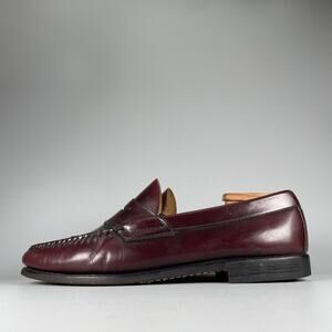 G.H. Bass Men’s Size 9 W Oxblood Red Leather Penny Loafers Dress Shoe Casual GUC